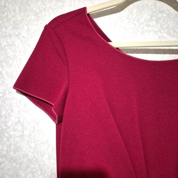 EMPORIO ARMANI  Red Ruched Wrap Midi Dress..SIZE:40 - Picture 8 of 16